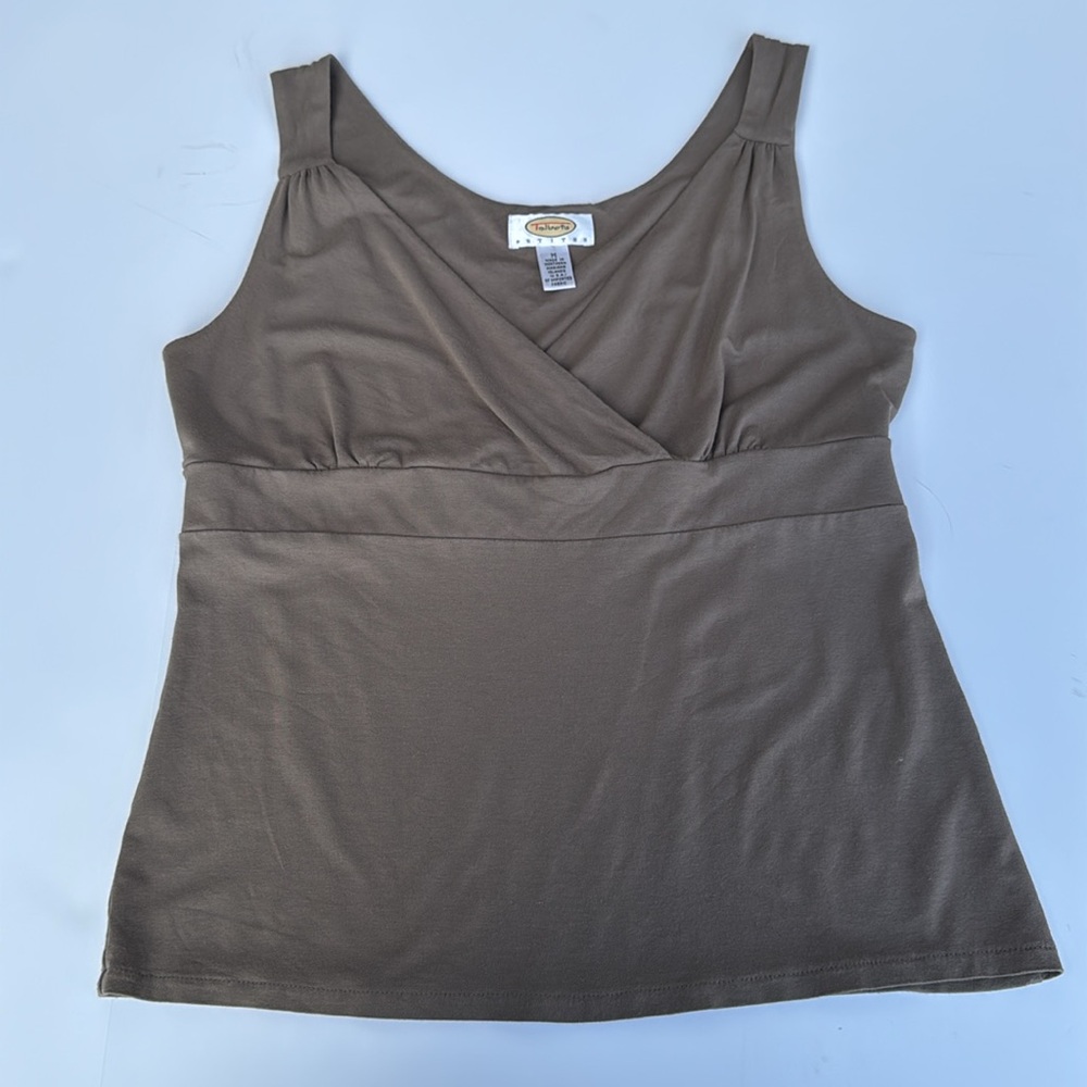 Talbots tan top, size petite medium